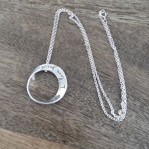 Sterling Silver Pendant - "I Love You... I Love You More" - 18"  Sterling 925